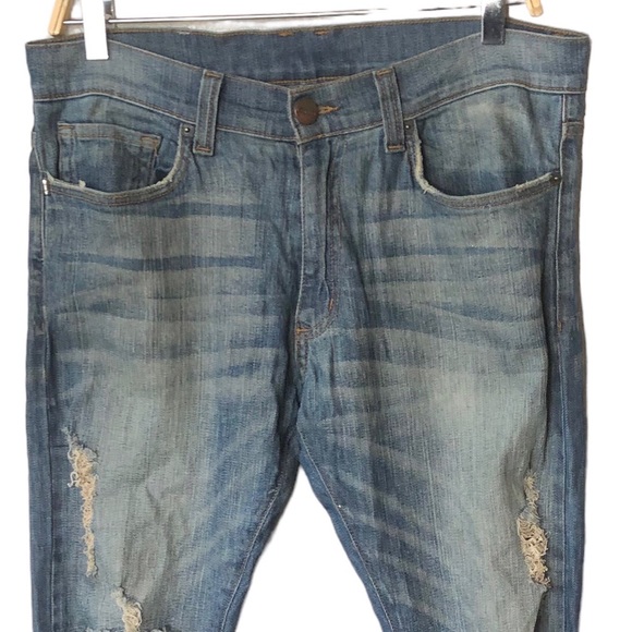 GOLDEN DENIM distressed skinny ankle zip 30 - Picture 4 of 10